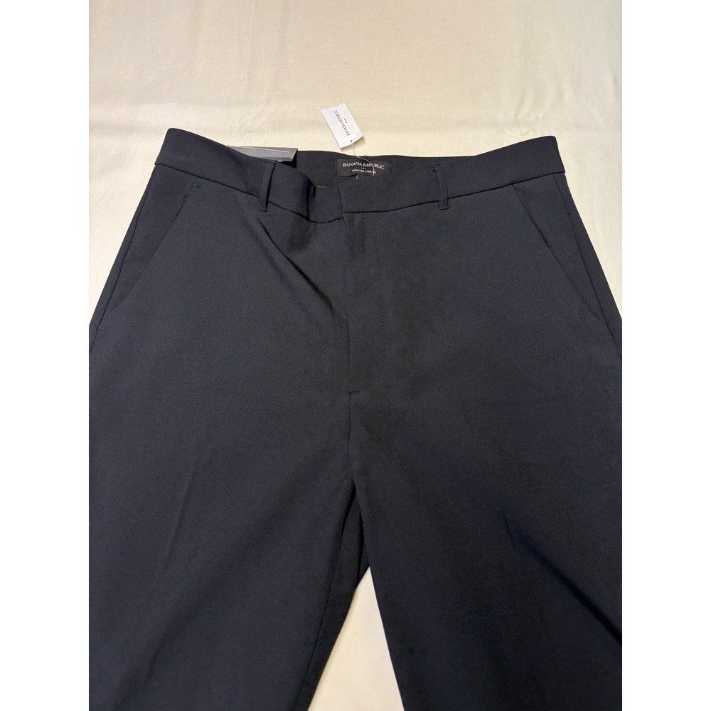 NWT Banana Republic Sculpted Stretch Trouser Pants Black High Rise 10 W34 L32 - Picture 2 of 15